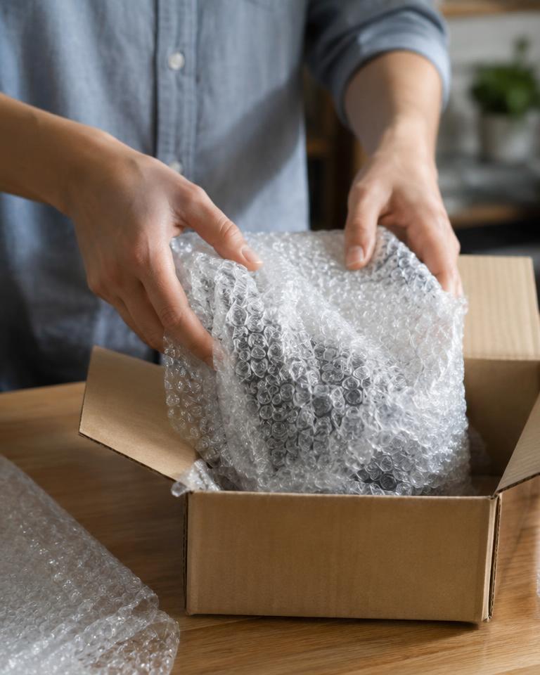 Wrapping fragile items before transport